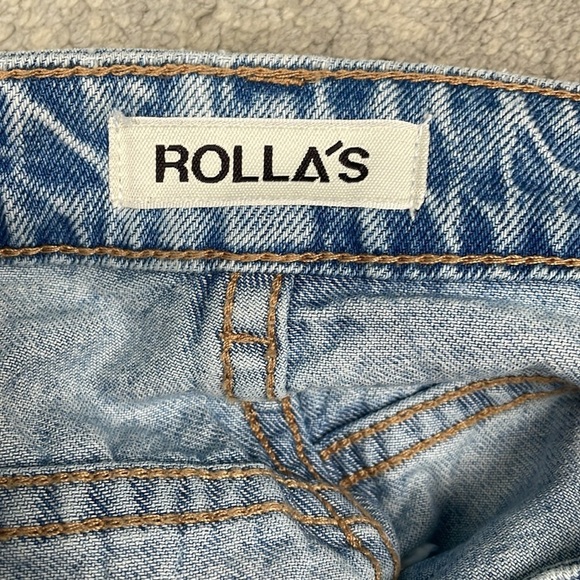 New Rollas Sailor Skirt Mid Vintage Blue Pencil Midi Button Front Slit Denim 24 - Picture 8 of 13
